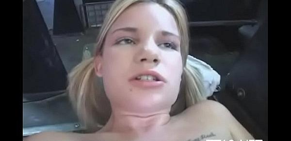  Sweltering legal age teenager gives head and gets a real hardcore fuck